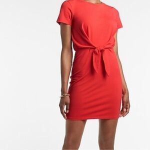 NWT EXPRESS Dress with Tie-Front, Salmon Color, Size S